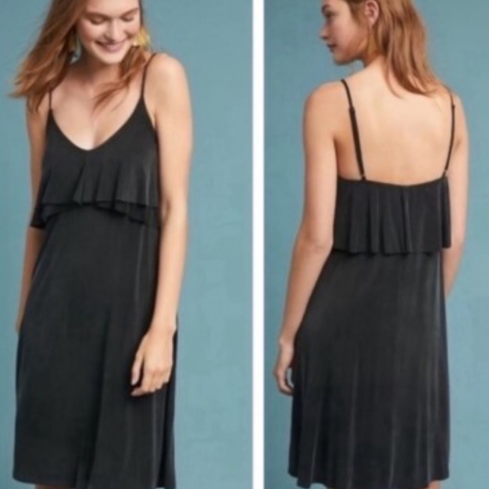 eri + ali Anthropologie Elegant Black Mini Dress
